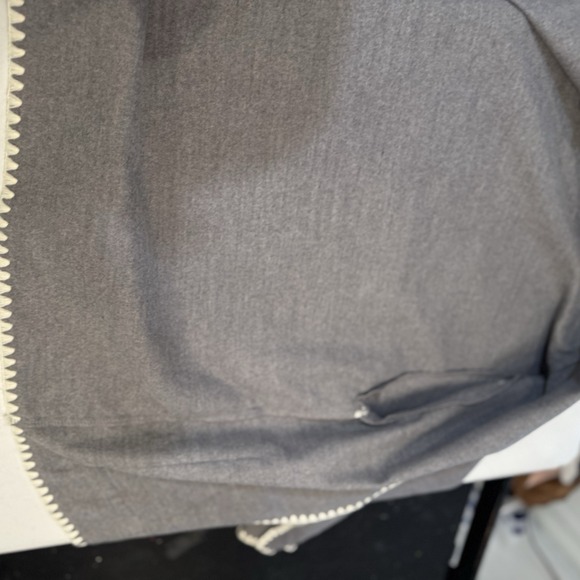 Commense Jacket Womens XXL Contrast Trim Grey Pockets Casual Elegant Long Sleeve - Picture 6 of 7